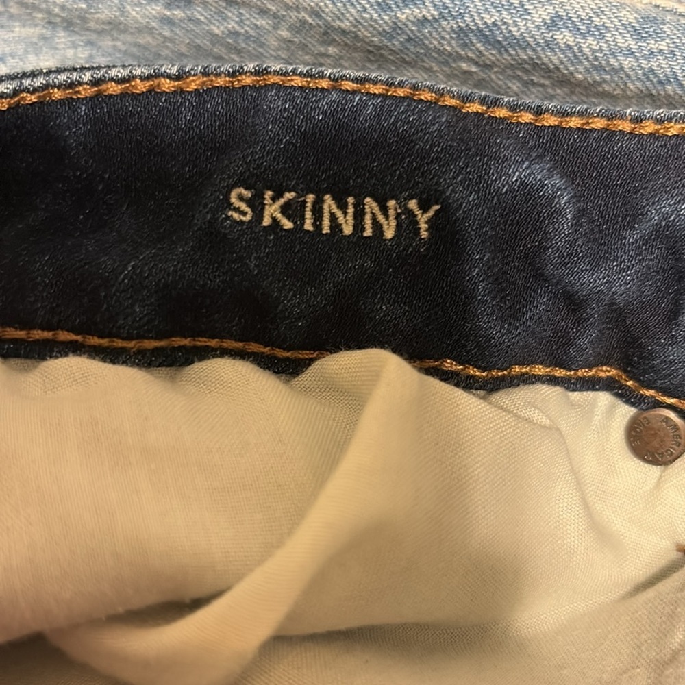 American Eagle Outfitters Dark Blue Skinny Jeans size 6 straight legged - Picture 11 of 11